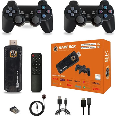 Ігрова приставка Game Stick + Android TV 8k Ultra HD 64gb (Black)