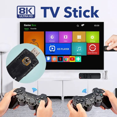 Ігрова приставка Game Stick + Android TV 8k Ultra HD 64gb (Black)