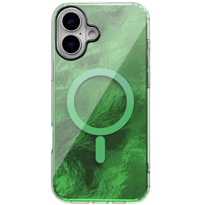 Чохол TPU Shiny Mountain (MagFit) для Apple iPhone 16e (Green)