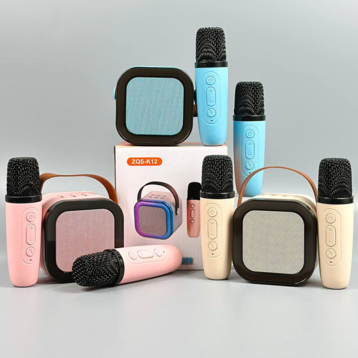 Колонка Sing-e ZQS K12 Mini RGB з 2ма мікрофонами (Бежевий)