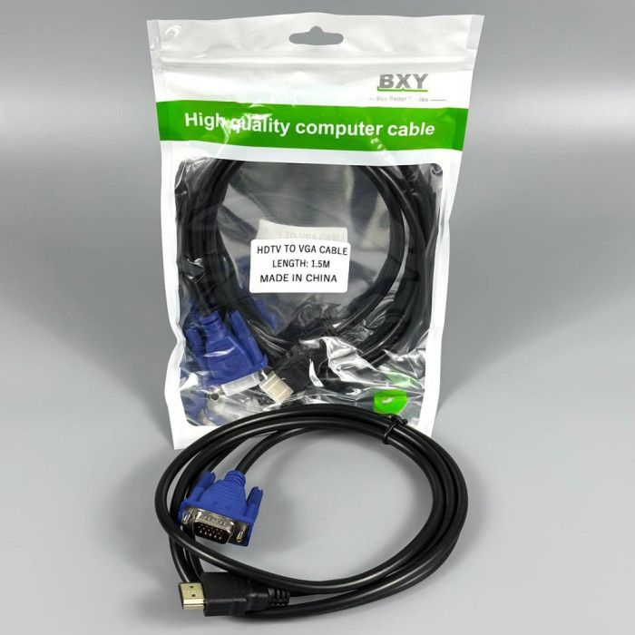 Кабель HDMI to VGA 1.5m (Чорний)