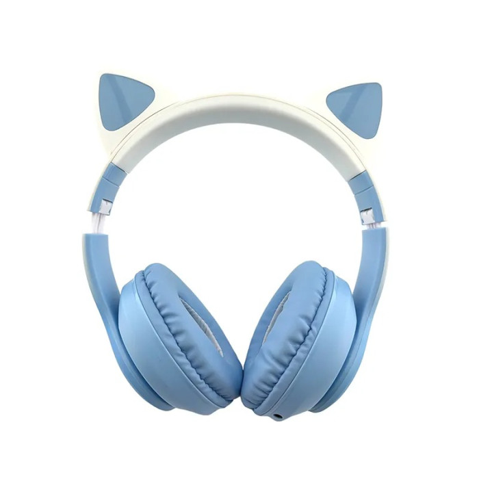 Навушники великі Bluetooth Gerlax GH-23 LED вушка Premium блакитний Навушники великі Bluetooth Gerlax GH-23 LED вушка Premium блакитний