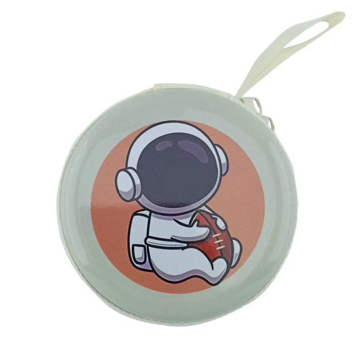 Чохол під навушники/кабель металевий круглий 7см Космонавт Чохол під навушники/кабель металевий круглий 7см Космонавт