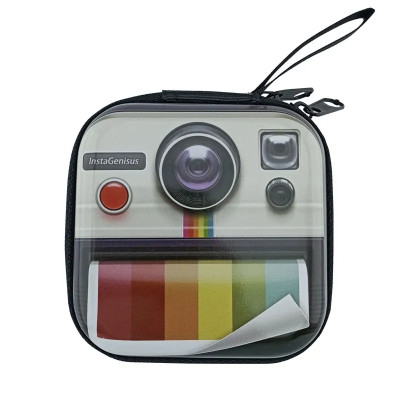 Чохол під навушники/кабель металевий квадратний 6,5х6,5см Полароїд