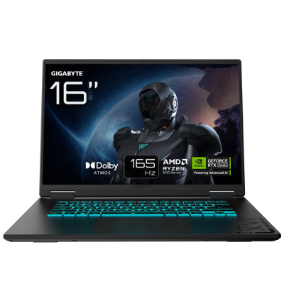 Ноутбук GIGABYTE Gaming A16 | 16" | AMD Ryzen 7 260 (3.8 - 5.1 ГГц) | 16 ГБ | 1 ТБ | NVIDIA GeForce RTX 5050