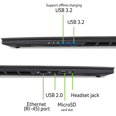 Ноутбук Acer Nitro 16S AN16S-61 | 16" | AMD Ryzen Al 7 350 (2 - 5 ГГц) | 32 ГБ | 1 ТБ | NVIDIA GeForce RTX 5070 Ti