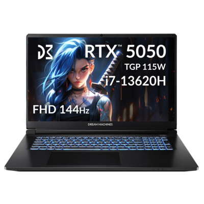 Ноутбук Dream Machines RG5050-17 | 17.3" | Intel Core i7-13620H (2.4 - 4.9 ГГц) | 32 ГБ | 2 Тб | NVIDIA GeForce RTX 5050