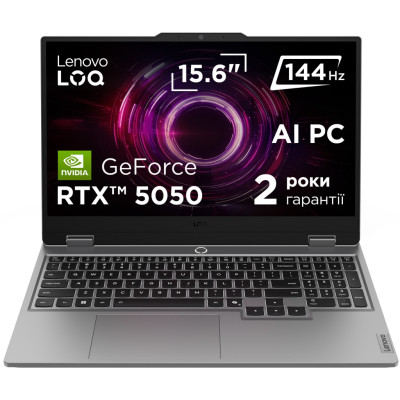 Ноутбук Lenovo LOQ 15AHP10 | 15.6" | AMD Ryzen 5 220 (3.2 - 4.9 ГГц) | 16 ГБ | 1 ТБ | NVIDIA GeForce RTX 5050