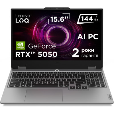 Ноутбук Lenovo LOQ 15AHP10 | 15.6" | AMD Ryzen 7 250 (3.3 - 5.1 ГГц) | 32 ГБ | 1 ТБ | NVIDIA GeForce RTX 5050
