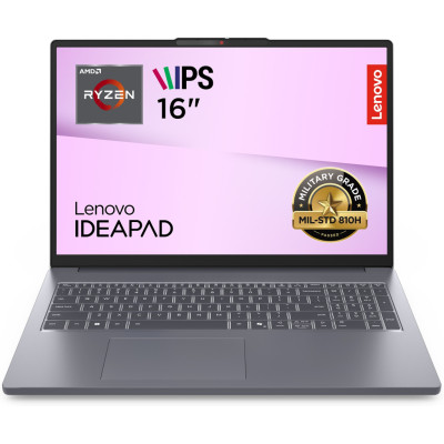 Ноутбук Lenovo IdeaPad Slim 3 16ARP10 | 15.3" | AMD Ryzen 5 7535HS (3.3 - 4.55 ГГц) | 16 ГБ | 512 ГБ | AMD Radeon 660M Graphics