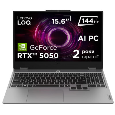 Ноутбук Lenovo LOQ 15AHP10 | 15.6" | AMD Ryzen 7 250 (3.3 - 5.1 ГГц) | 32 ГБ | 1 ТБ | NVIDIA GeForce RTX 5050