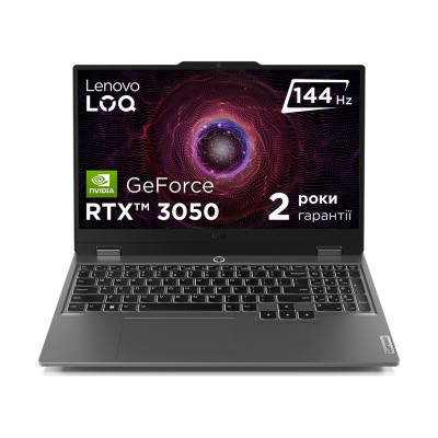 Ноутбук Lenovo LOQ 15ARP9 | 15.6" | AMD Ryzen 5 7235HS ( 4.2 ГГц) | 16 ГБ | 512 ГБ | NVIDIA GeForce RTX 3050
