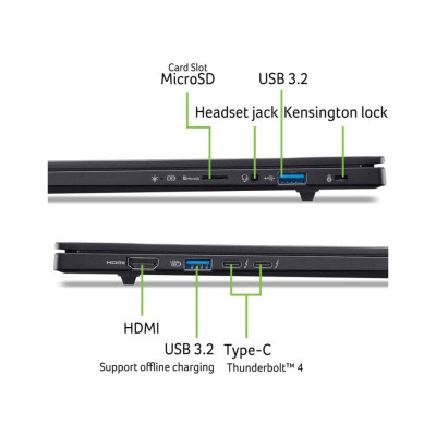 Ноутбук Acer Swift Go 16 SFG16-74 | 16" | Intel Core Ultra 7 258V (2.2 - 4.8 ГГц) | 32 ГБ | 1 ТБ | Intel Arc Graphics 140V
