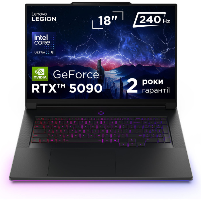 Ноутбук Lenovo Legion 9 18IAX10 | 18" | Intel Core Ultra 9 275HX (2.1 - 5.4 ГГц) | 192 ГБ | 2 Тб | NVIDIA GeForce RTX 5090