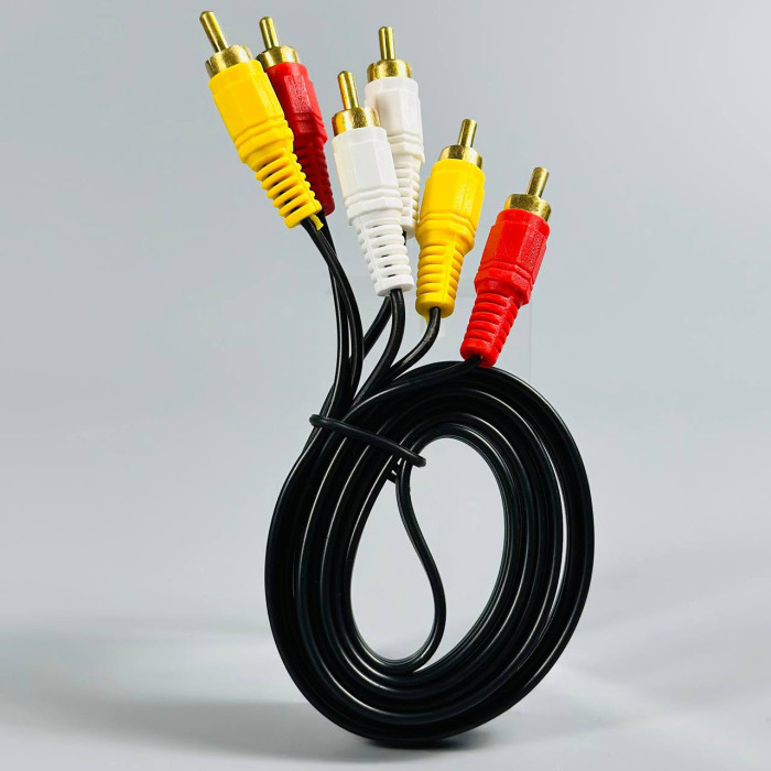 Кабель 3RCA to 3RCA (тюльпан-тюльпан) 1.2m GOOD (Чорний)