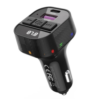 FM Модулятор/Авто адаптер XO BCC17 Smart Bluetooth MP3 A+C Dual Port PD30W (Чорний)