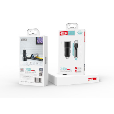 Автомобільний ЗП XO TZ09 Micro 2USB 2.4A (Чорний)