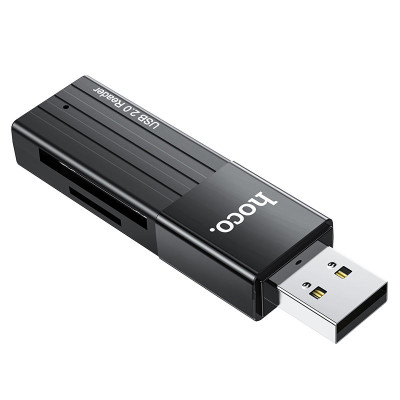 Card Reader Hoco HB20 Mindful 2-в-1 USB3.0 (Чорний)