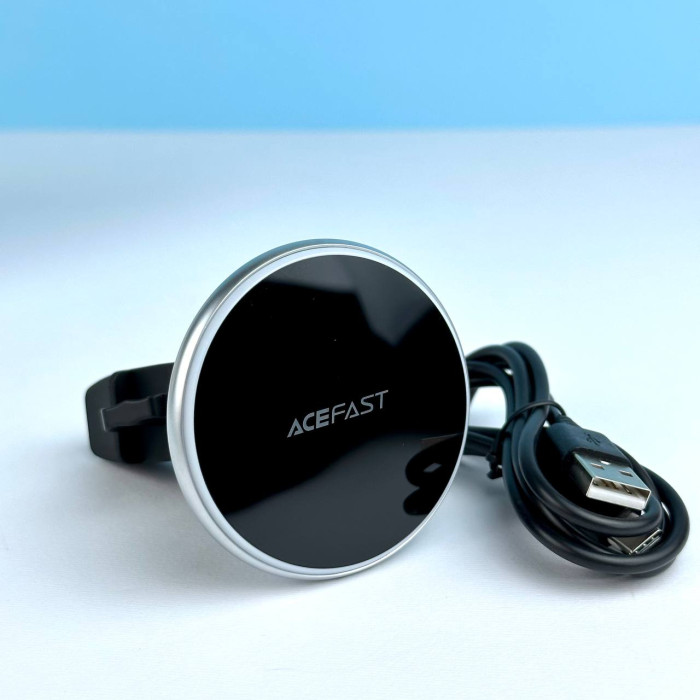 Holder AceFast D3 magnetic з бездротовою зарядкою (Срібний) Holder AceFast D3 magnetic з бездротовою зарядкою (Срібний)