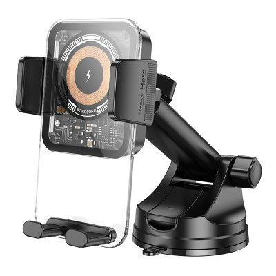 Holder Borofone BH210 Riley з бездротовою зарядкою 5W/7.5W/10W/15W (Чорний)