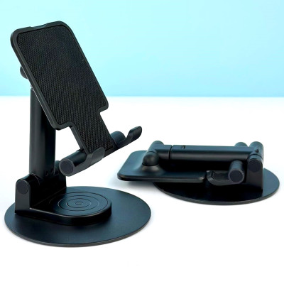 Настільна підставка CCT21 для телефону та планшету з обертанням на 360° (Чорний)