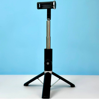 Монопод Трипод P12S на штативі 86.5cm Bluetooth (Чорний)