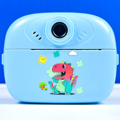 Дитяча фотокамера Звірятки із функцією друку та камерою (Блакитний)