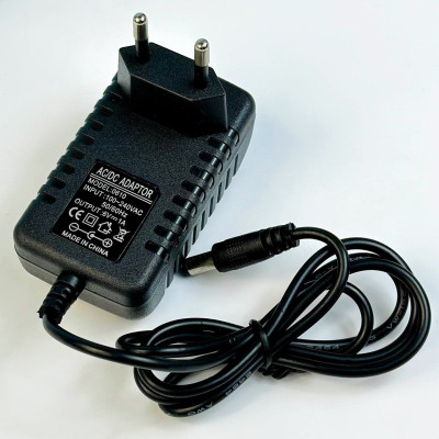 Мережевий зарядний пристрій 6V 1A (розьєм 5.5*2.5mm) (Чорний)