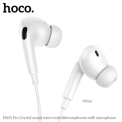 Навушники Hoco M101 Pro Crystal sound 3.5mm (Білий)