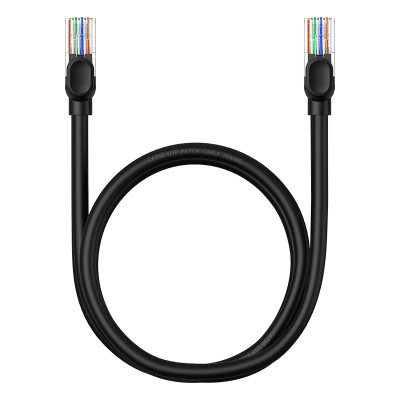 Кабель Ethernet патч-корд для інтернету Baseus CAT5 Gigabit 1m (Чорний)