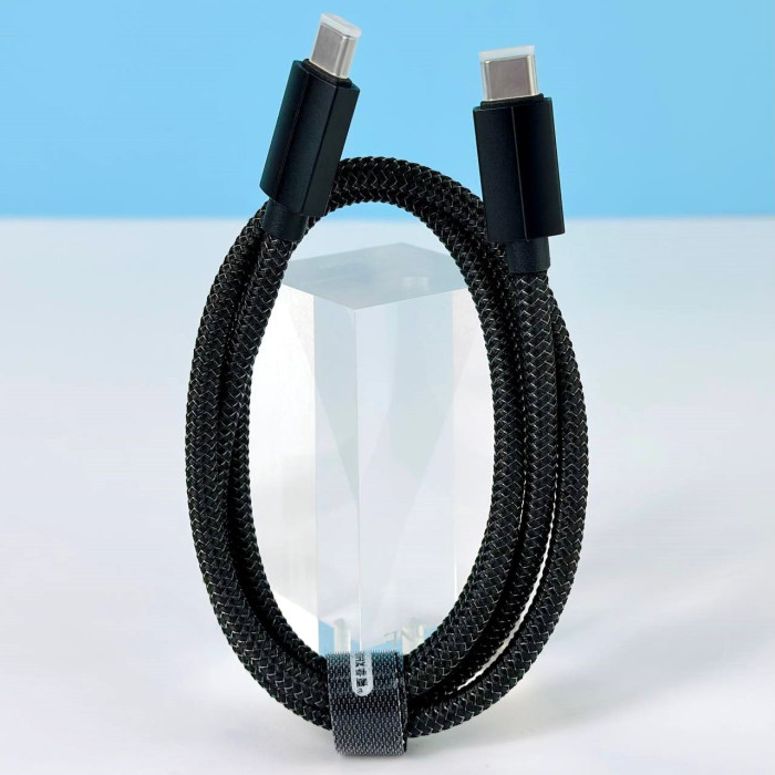 Кабель Type-C to Type-C Remax RC-C039 USB 4.0 240W 1m (Чорний) Кабель Type-C to Type-C Remax RC-C039 USB 4.0 240W 1m (Чорний)