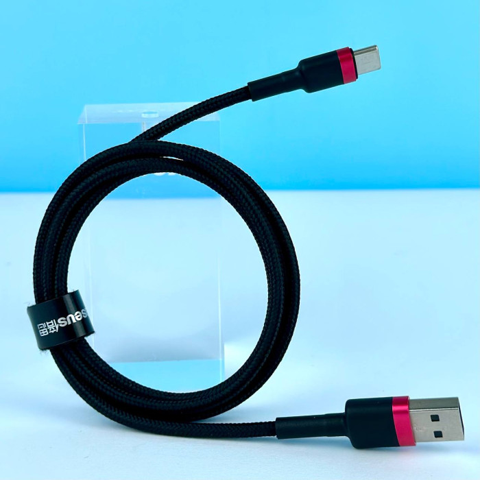 Data Кабель Type-C Baseus Cafule 3A 1m (Чорно-червоний) Data Кабель Type-C Baseus Cafule 3A 1m (Чорно-червоний)