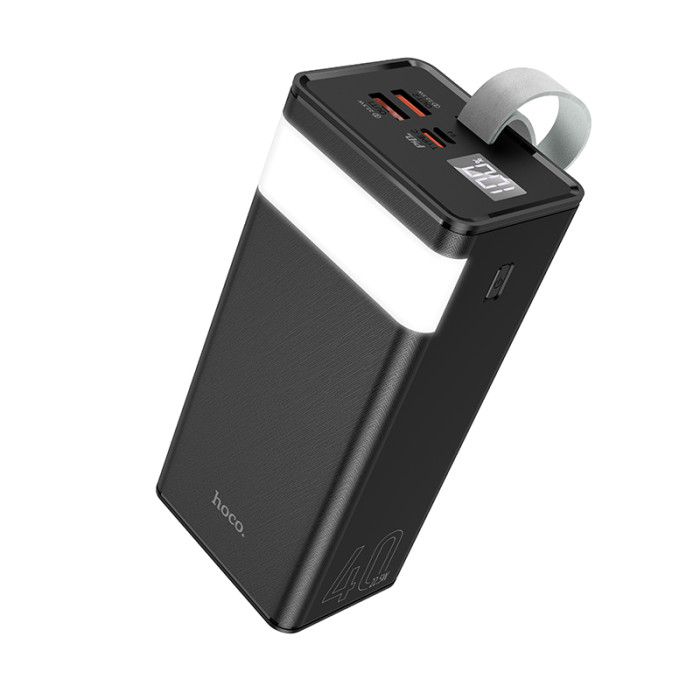 Power Bank Hoco J86 40000mAh 18W/2USB 22.5W/Type-C PD20W LED (Чорний)