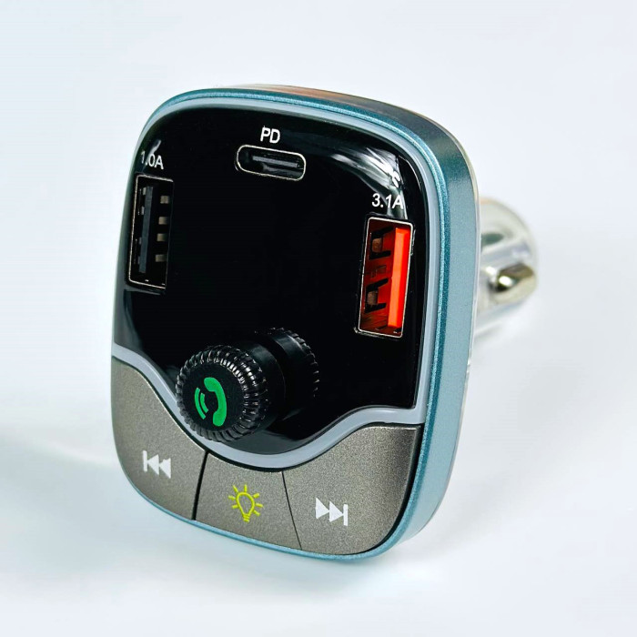 FM Модулятор/Авто адаптер HM104 PD+QC3.0 (Чорний)