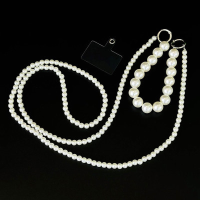 Ремінець-браслет Перлина 2в1 для телефону 120 см (Білий)