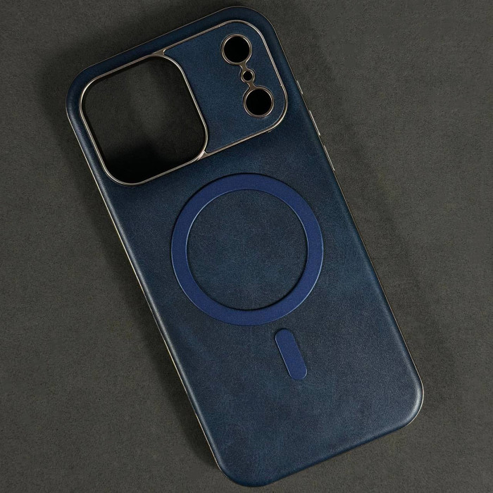 Накладка Leather Magnetic Case with Metal Frame IPhone 17 Pro Max (3)