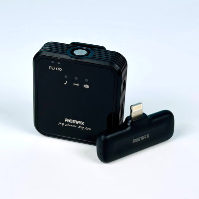 Мікрофон петличний Remax K11 Square One-to-One Lightning (Чорний)
