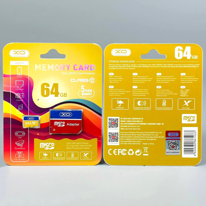 Карта памяті XO High level 64Gb (+adapter)