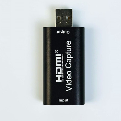 Перехідник OTG Video Capture USB male to HDMI female (карта відеозахоплення) (Чорний)