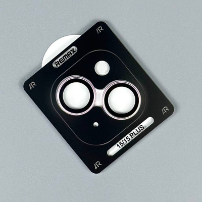 Скло на камеру Remax IPhone 15/15 Plus (Рожевий)