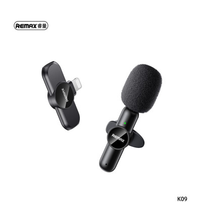 Мікрофон петличний бездротовий Type-C Remax K09 Ryusic Series One-to-One (Чорний)